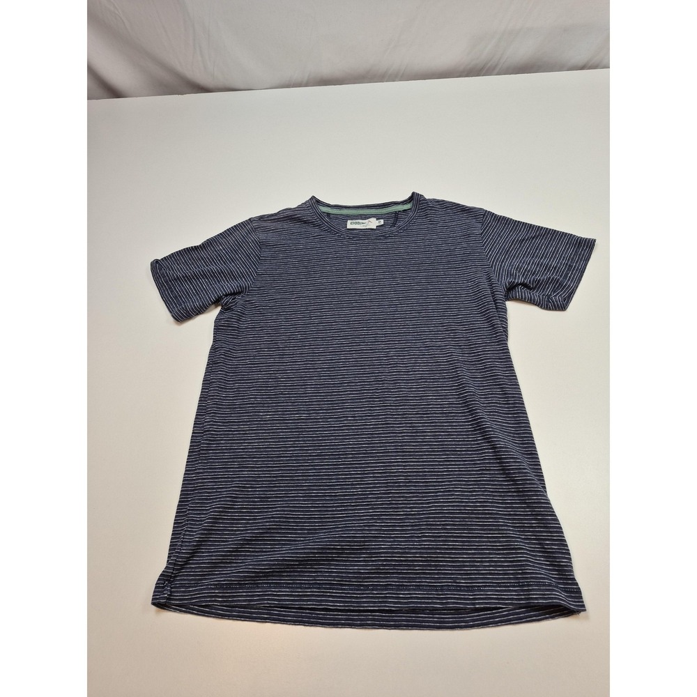 Wellen Shirt Mens Medium Blue Stripe Short Sleeve Crewneck Hemp Tee Huckberry